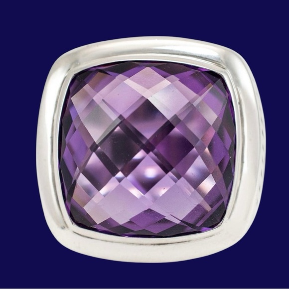 David Yurman Sterling Silver Amethyst Ring - Picture 5 of 13